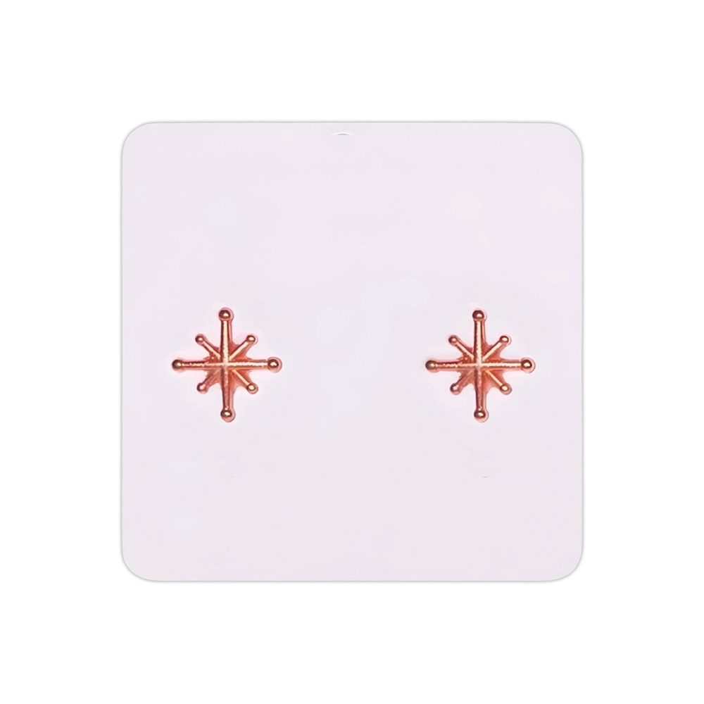 Handmade Rose Gold Starburst Earrings